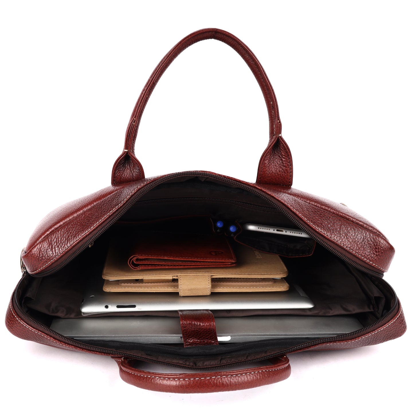 Alferd Leather Laptop Bag - LEATHERICIAN