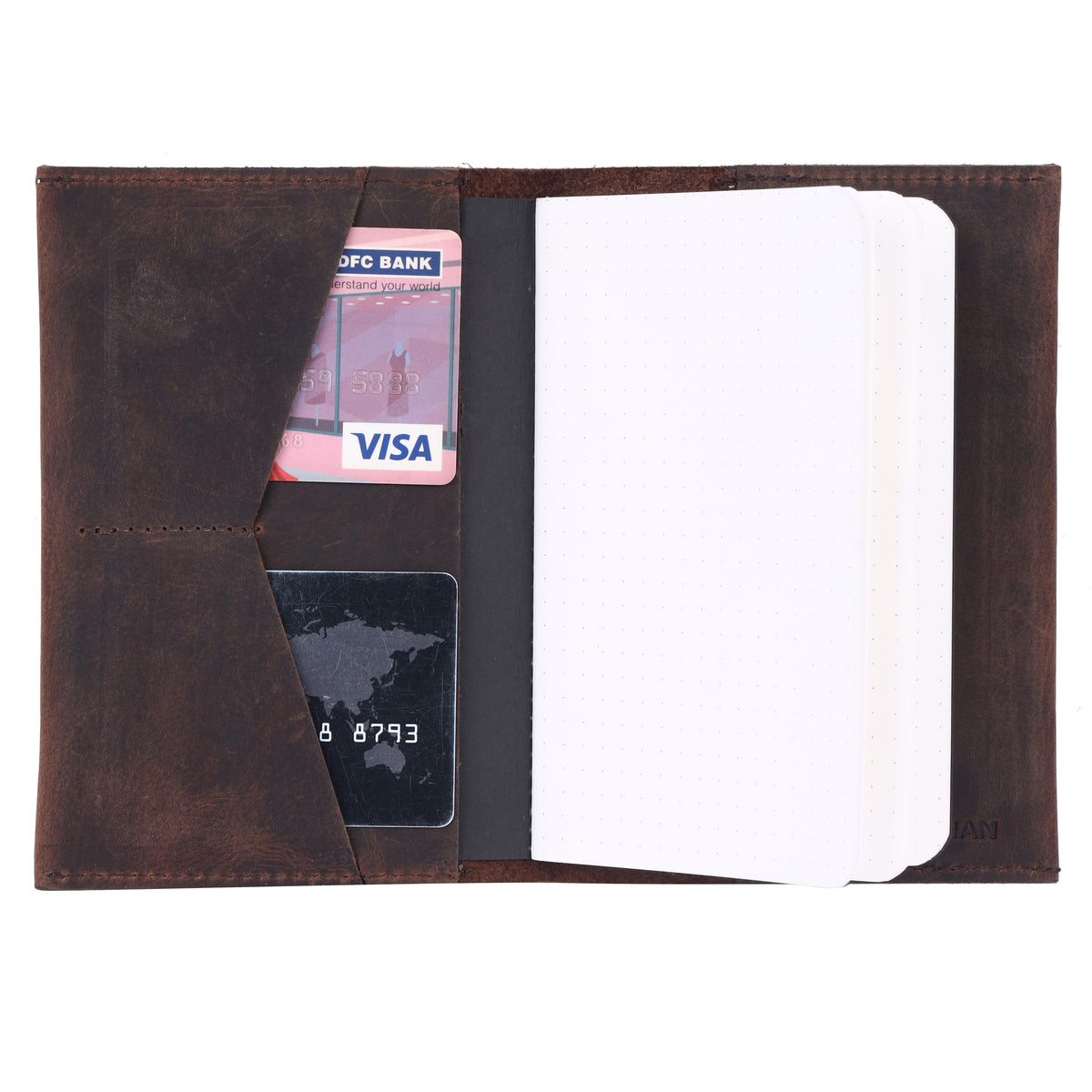 Leather Travel Diary Folder