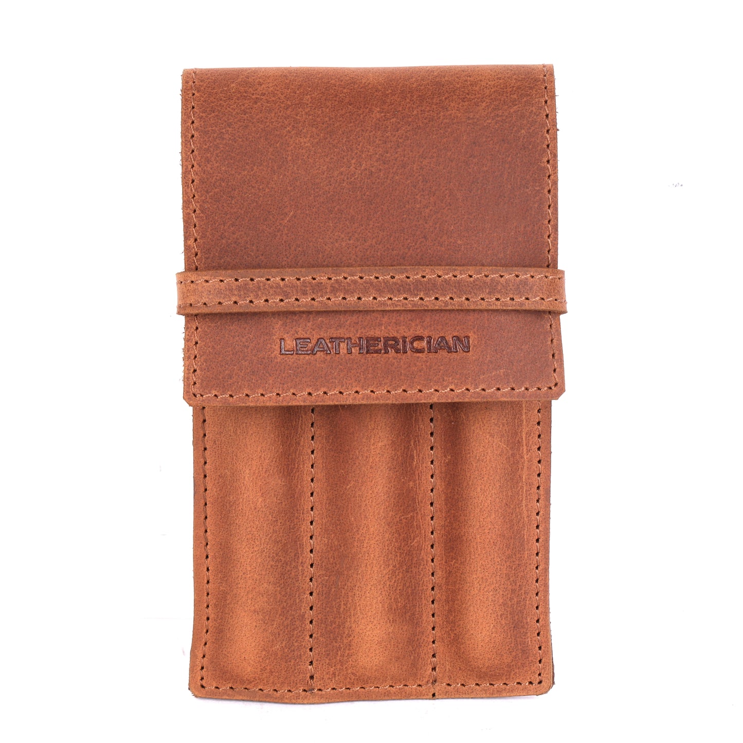 Vintage Leather Pen Case 3 Slots