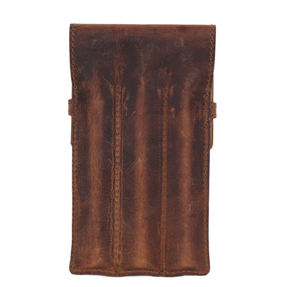 Vintage Leather Pen Case 3 Slots