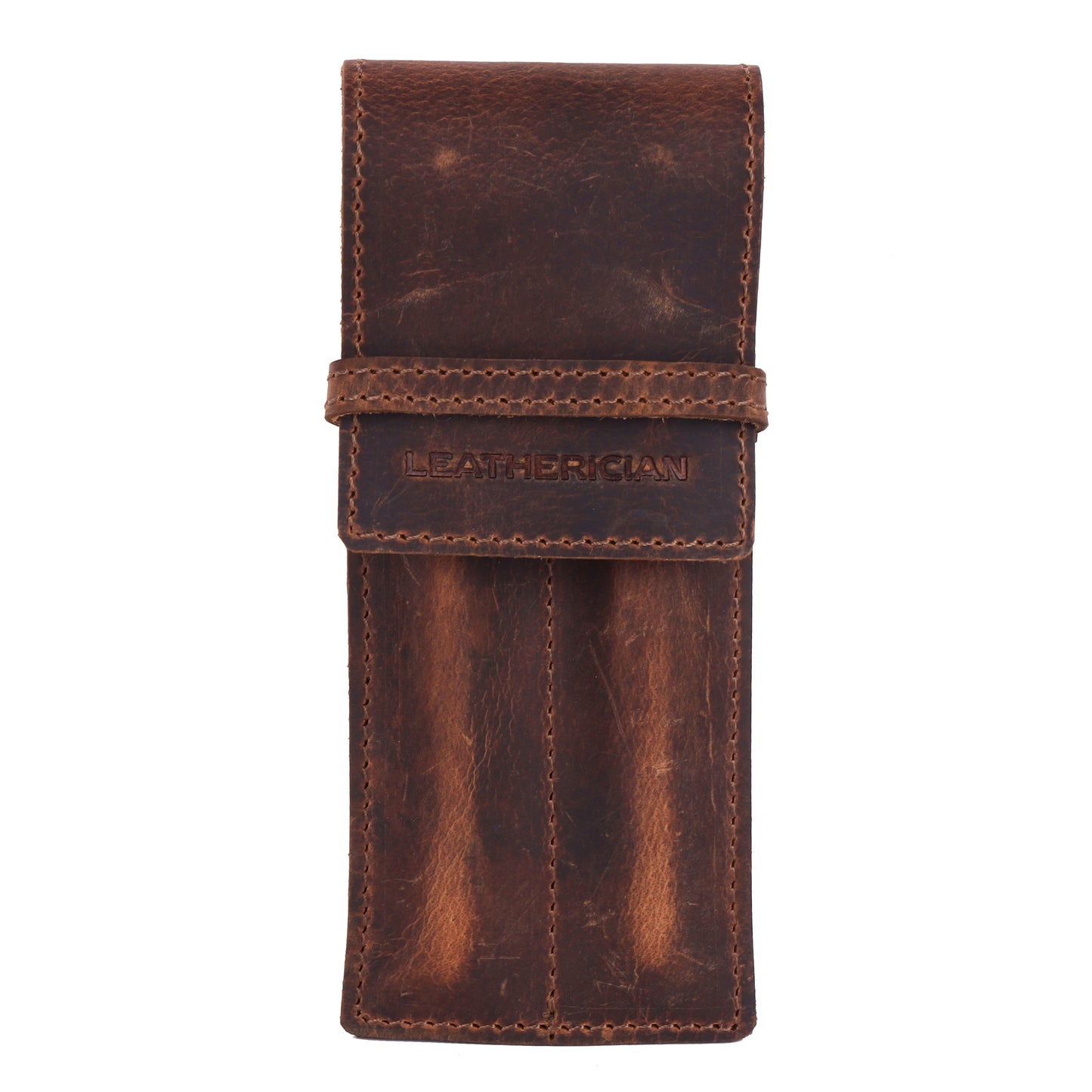 Vintage Leather Pen Case 2 Slots