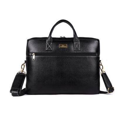 Alferd Leather Laptop Bag-Brown