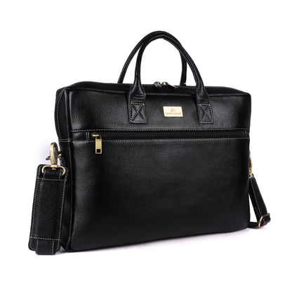 Alferd Leather Laptop Bag-Brown