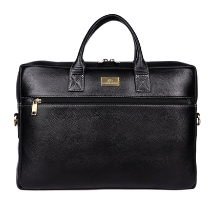 Alferd Leather Laptop Bag-Brown