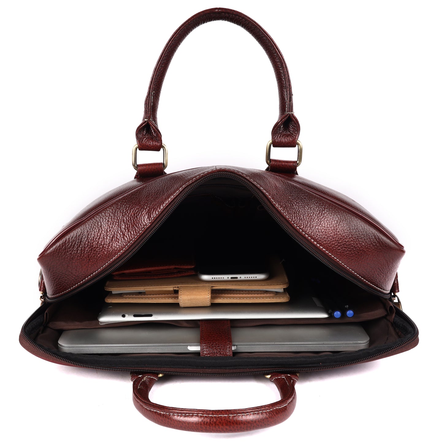 Athens Leather Laptop Bag - LEATHERICIAN