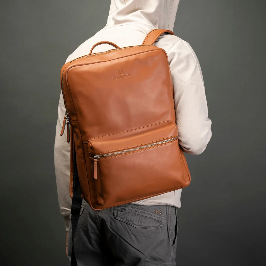 Slim Leather Backpack