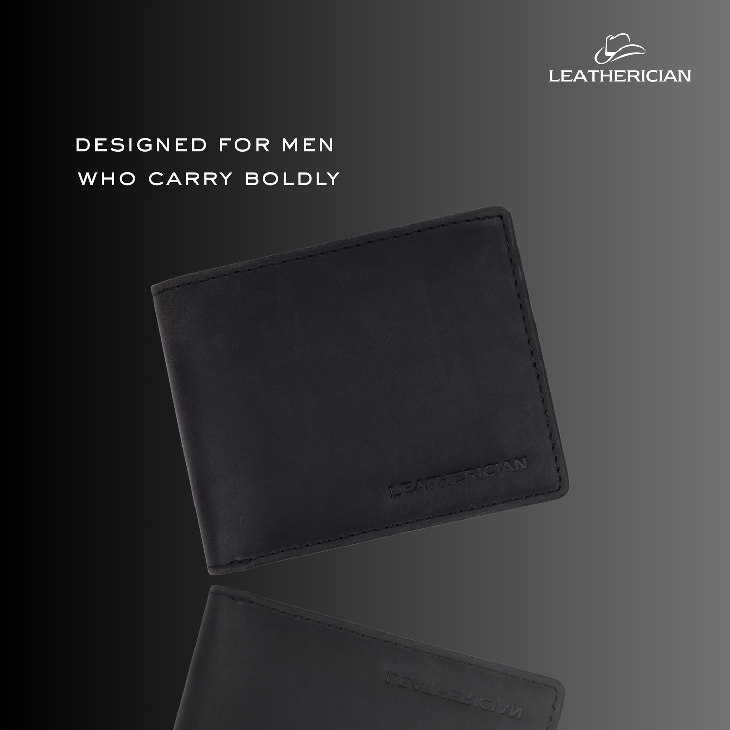 Black leather wallet