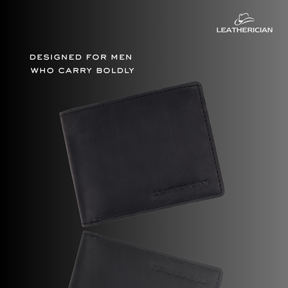 Black leather wallet
