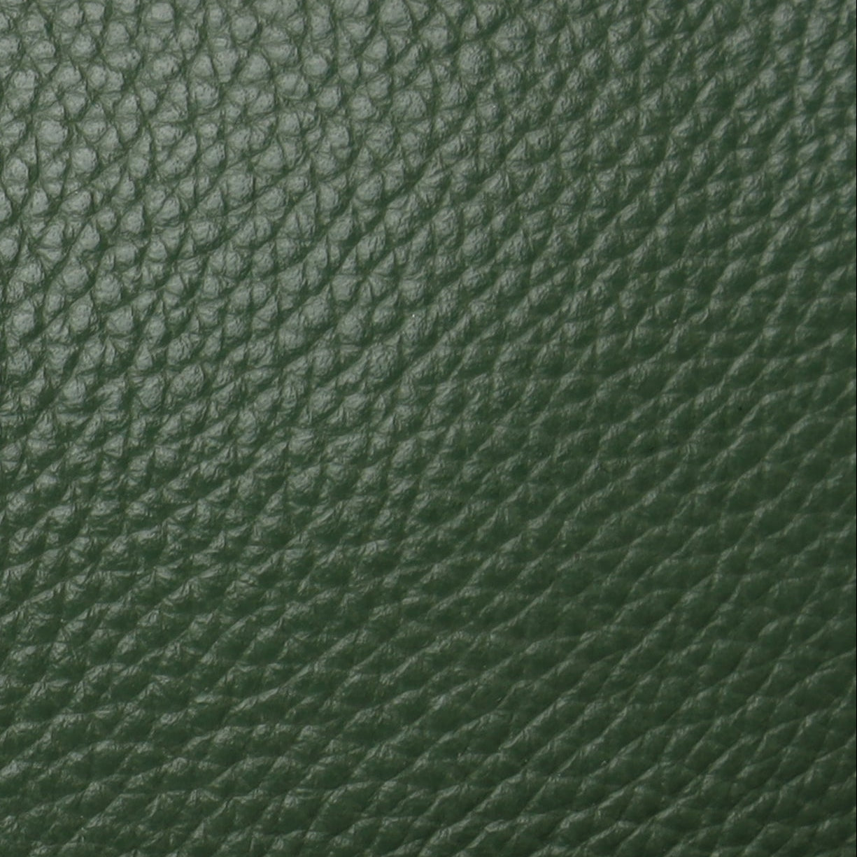 Green leather bag with a brand logo on a white background