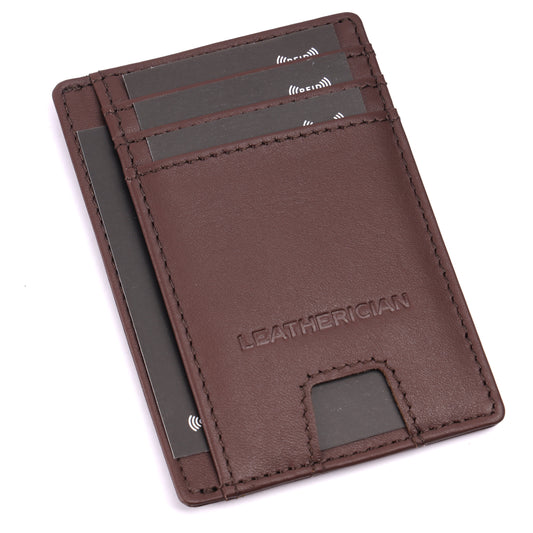 Minimalist Leather Cardholder Wallet - LEATHERICIAN