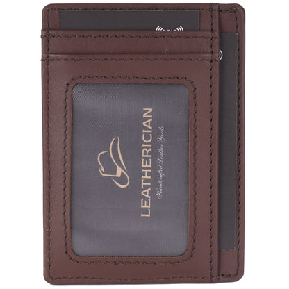 Minimalist Leather Cardholder Wallet - LEATHERICIAN