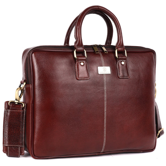 Athens Leather Laptop Bag - LEATHERICIAN