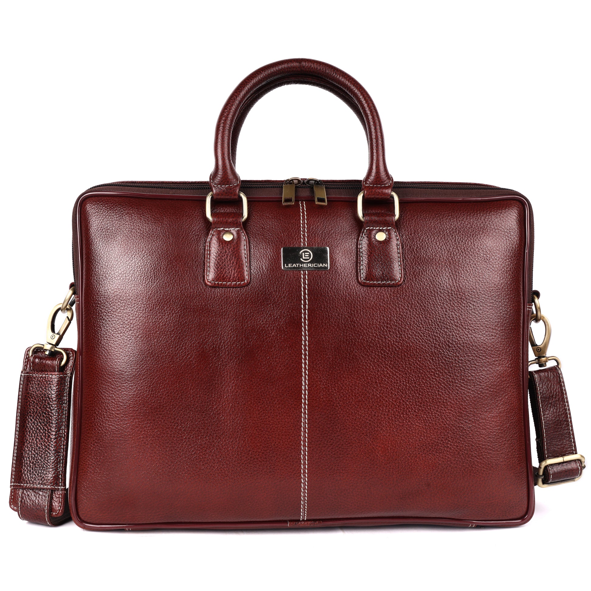 Athens Leather Laptop Bag - LEATHERICIAN