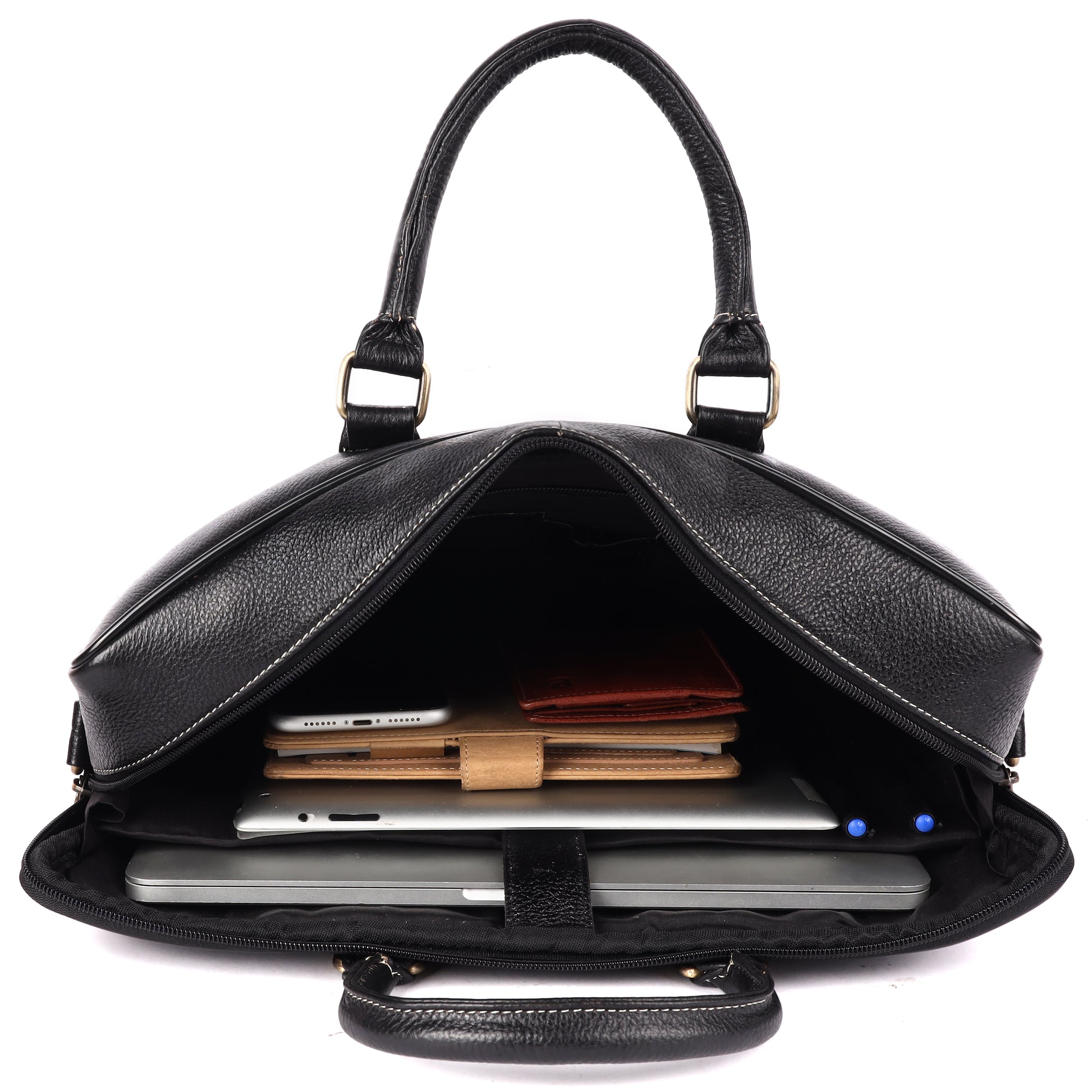 Athens Leather Laptop Bag - LEATHERICIAN