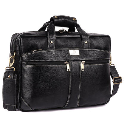 Edward Leather Laptop Bag - LEATHERICIAN