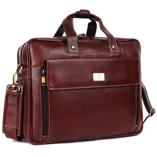 Extender Leather Laptop Bag - LEATHERICIAN