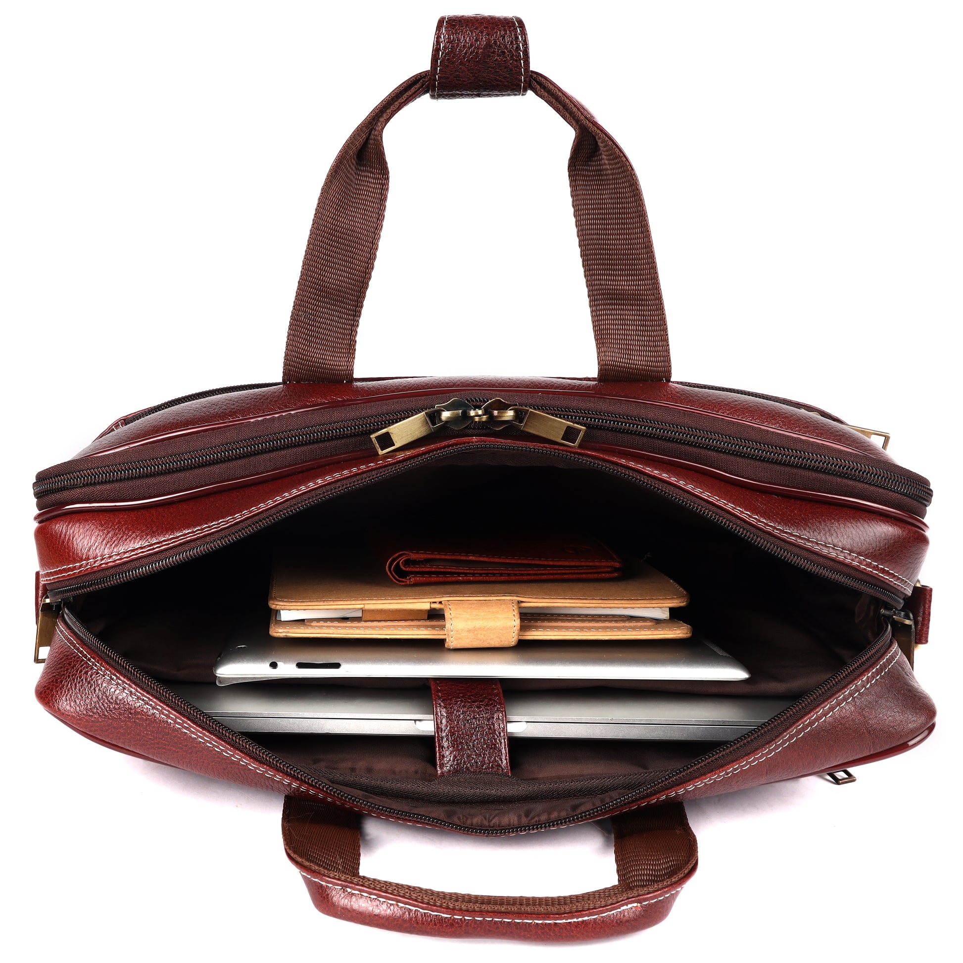 Extender Leather Laptop Bag - LEATHERICIAN