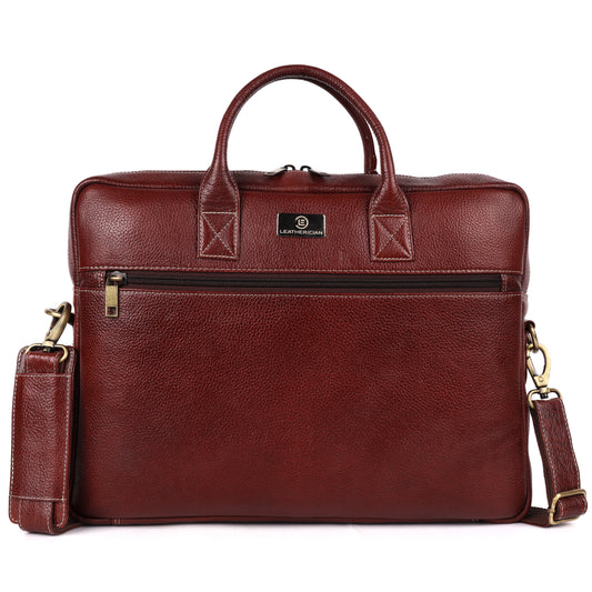 Alferd Leather Laptop Bag - LEATHERICIAN
