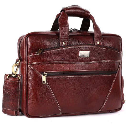 James Leather Laptop Bag - LEATHERICIAN