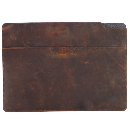 Slim Leather MacBook Sleeve - LEATHERICIAN