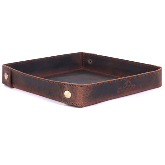 Vintage Leather Desk Tray