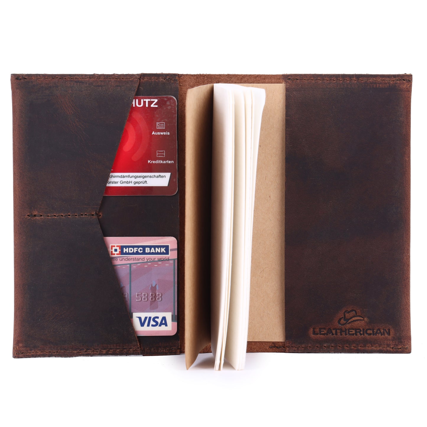 Leather Travel Diary Folder