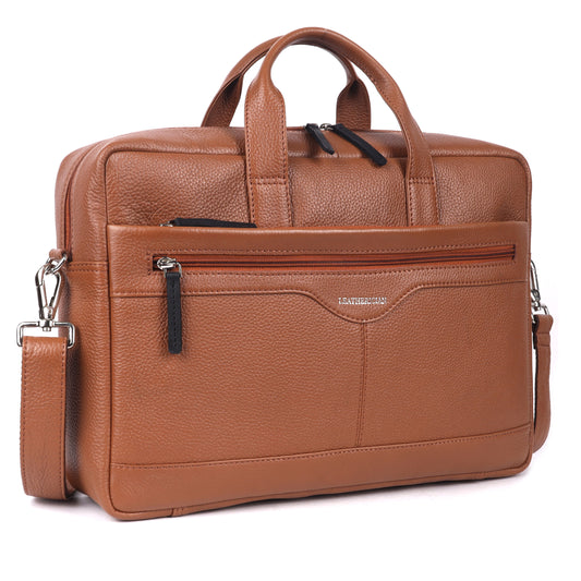William Leather Laptop Bag - LEATHERICIAN